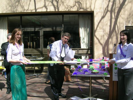 Staff at branch launch party for Vision Australia