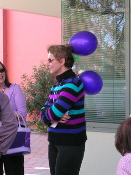 Kathy Fela at branch launch party for Vision Australia
