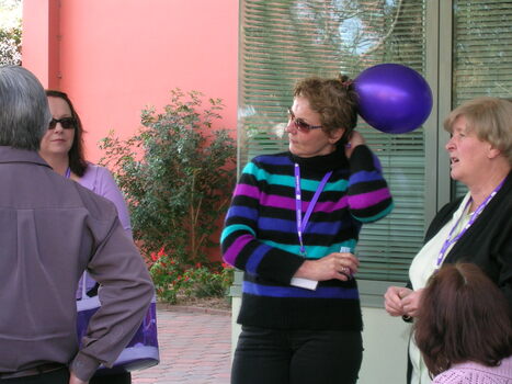 Kathy Fela at branch launch party for Vision Australia