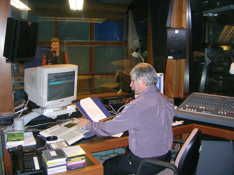 Brian Marrett producing Nick Gleeson in studios