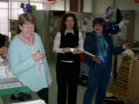 Staff at branch launch party for Vision Australia