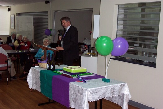 Brian Hardy gives a speech at brand launch party
