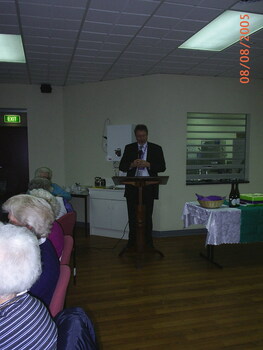 Staff and Day Centre clients at branch launch party for Vision Australia