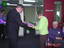 Joan Backwell and Brian Hardy cut the ribbon