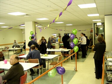 Staff at branch launch party for Vision Australia