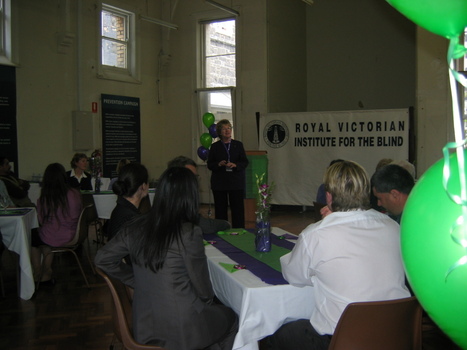 Staff at branch launch party for Vision Australia