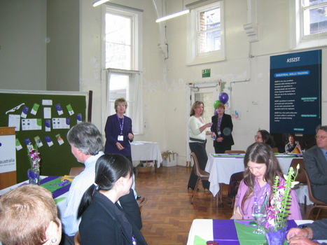 Staff at branch launch party for Vision Australia