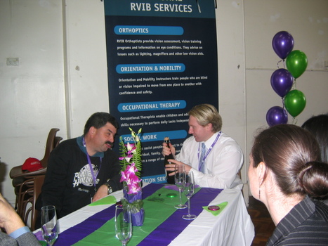 Staff at branch launch party for Vision Australia