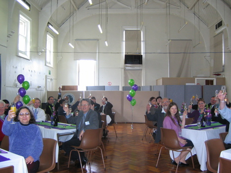 Staff at branch launch party for Vision Australia