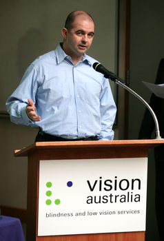 Making A Difference awards: speaker at podium