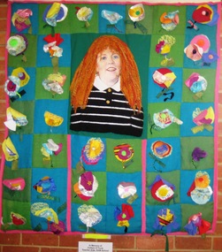 Various art pieces that decorated the walls at Burwood School