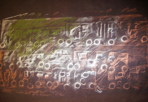 Various art pieces that decorated Burwood School