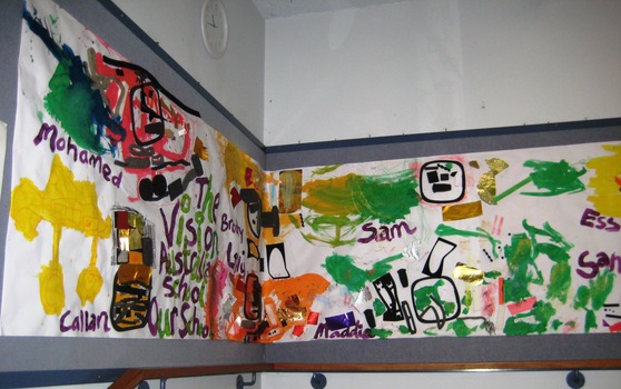 Various art pieces that decorated Burwood School