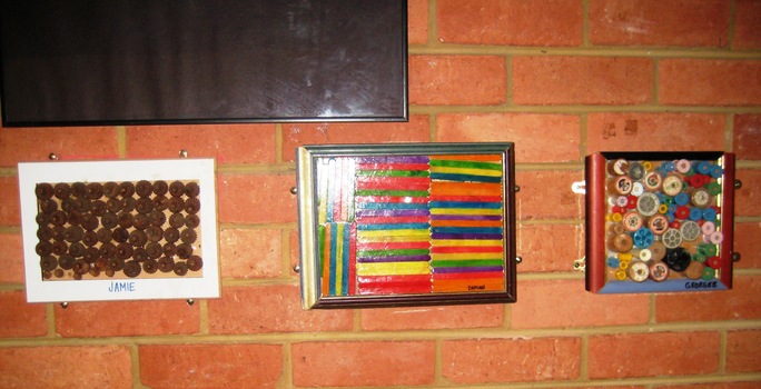 Various art pieces that decorated Burwood School