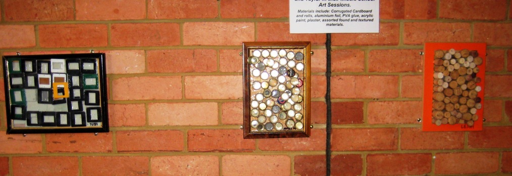 Various art pieces that decorated Burwood School