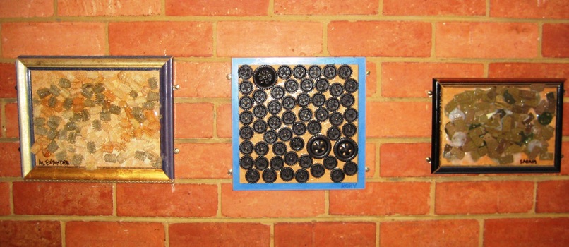 Various art pieces that decorated Burwood School