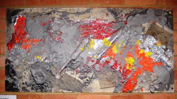 Various art pieces that decorated Burwood School