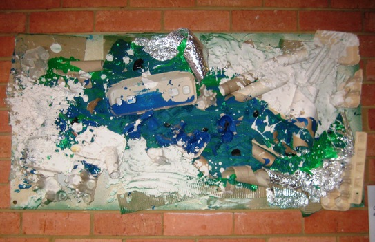 Various art pieces that decorated Burwood School