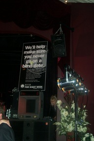 Sign board at Dare to Date ball in Traralgon