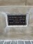 Plaque indicating builder of archway