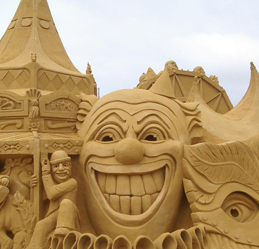 Sand sculptures at exhibition in Rye