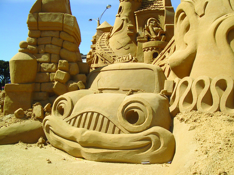 Sand sculptures at exhibition in Rye
