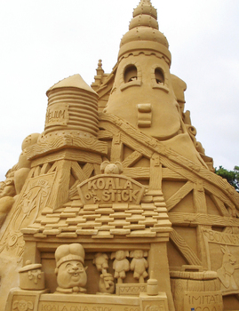 Sand sculptures at exhibition in Rye