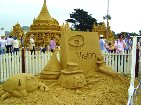 Sand sculptures at exhibition in Rye
