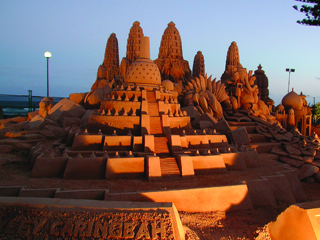 Sand sculptures at exhibition in Cronulla