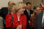 Audience member laughing in the crowd