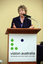 Jennifer Gibbons at the podium
