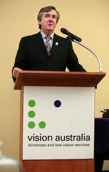 Gerard Menses at the podium