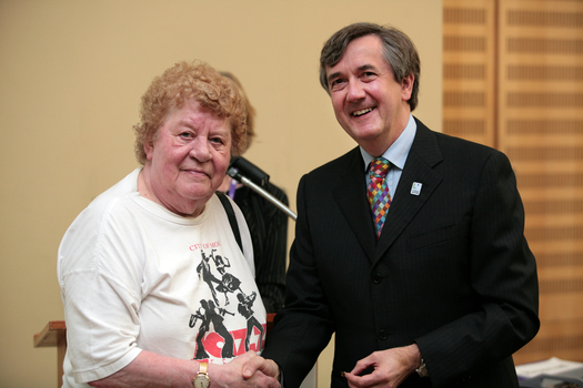 Awarded volunteer with CEO Gerard Menses