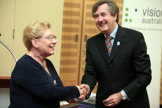 Awarded volunteer with CEO Gerard Menses