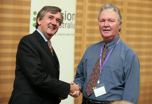 Awarded volunteer with CEO Gerard Menses