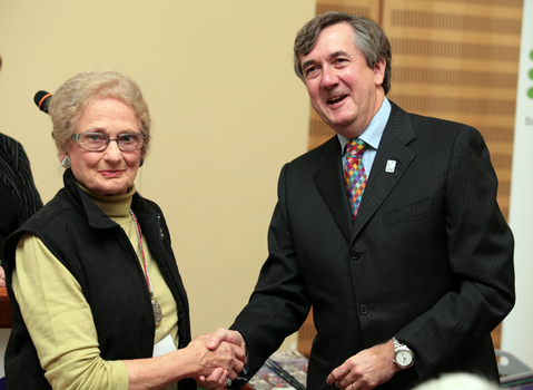 Awarded volunteer with CEO Gerard Menses