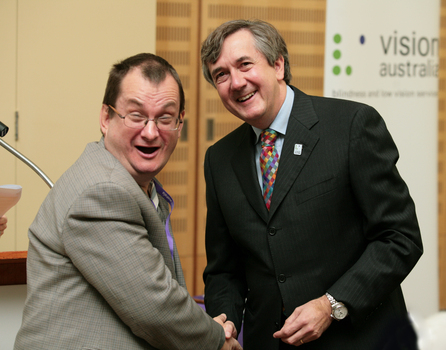 Awarded volunteer with CEO Gerard Menses