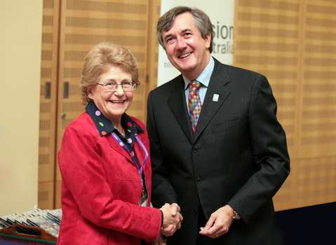 Awarded volunteer with CEO Gerard Menses