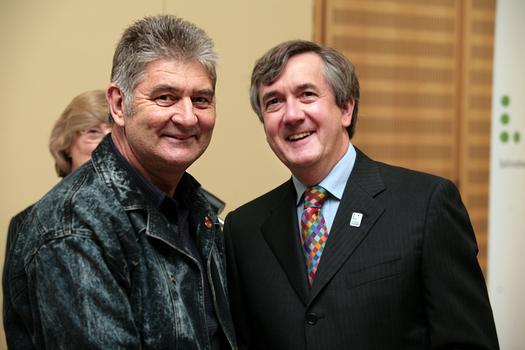 Awarded volunteer with CEO Gerard Menses