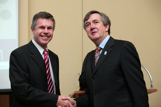 Awarded volunteer with CEO Gerard Menses