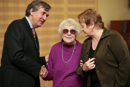 Awarded volunteer with CEO Gerard Menses