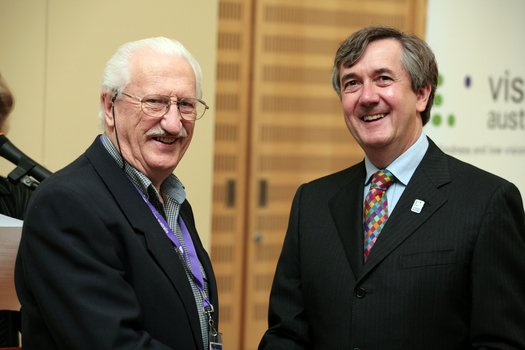 Awarded volunteer with CEO Gerard Menses