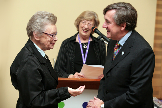 Awarded volunteer with CEO Gerard Menses
