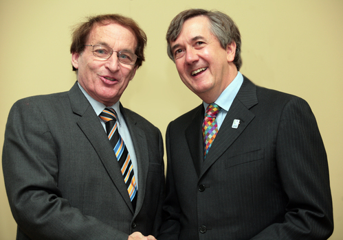 Awarded volunteer with CEO Gerard Menses