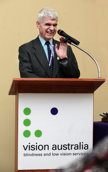 Stephen Jolley at the podium
