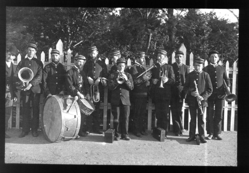 RVIB band members stand at the gate