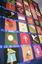 Brightly coloured rectangles make up a wall hanging at Burwood