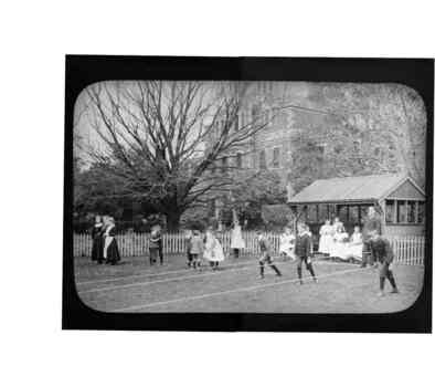 Children during a running race at SKR