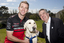 Will Davison with SEDA dog Davo and CEO Gerard Menses