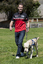 Will Davison walking with SEDA dog Davo 